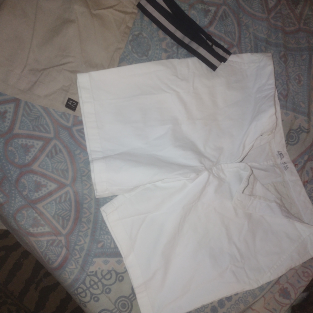 Izod White Men's Flat Front Shorts